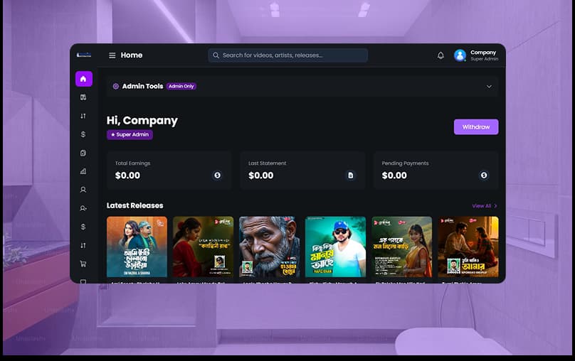 Backstage Dashboard